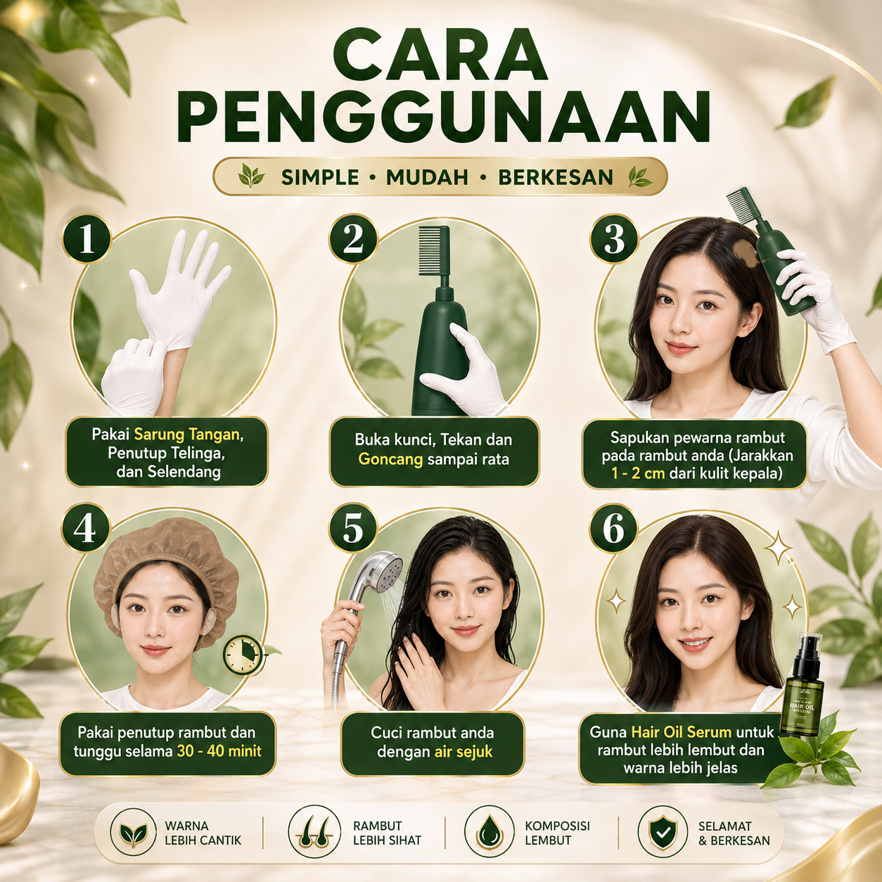 Hasil penggunaan ViVid HAIR