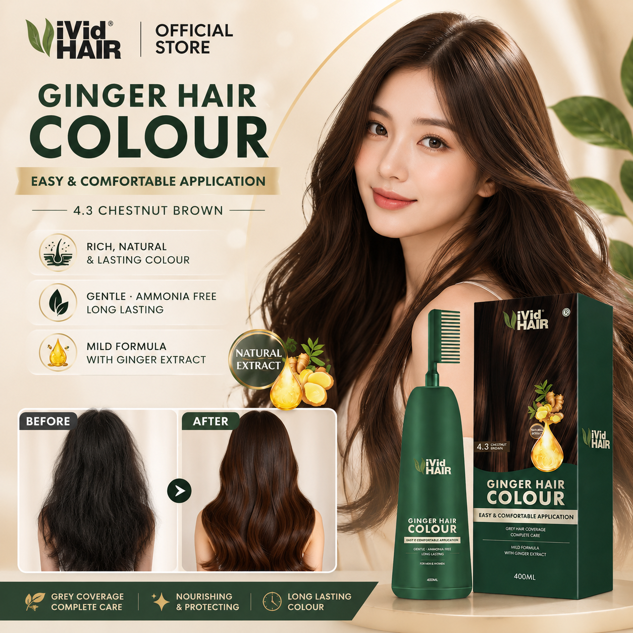 ViVid HAIR 400ml Ginger Hair Dye