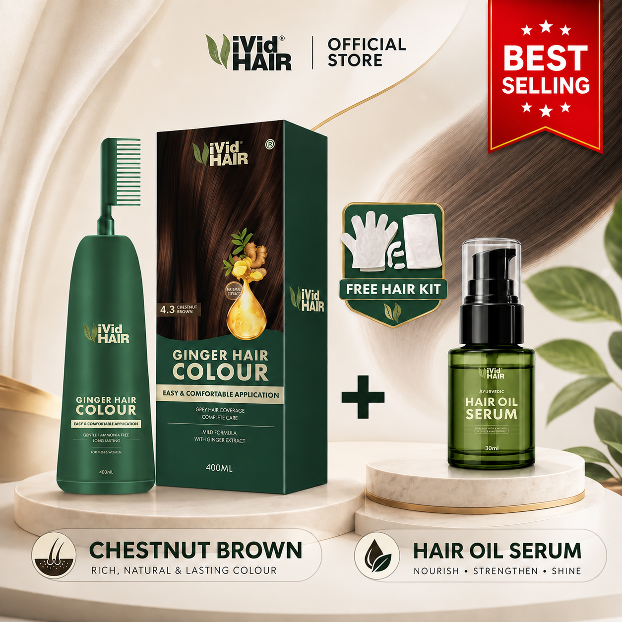 Set Jimat ViVid HAIR dan Hair Oil Serum